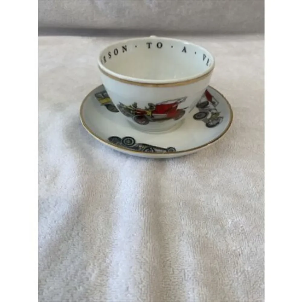 Princess House Exclusive~Vista Alegre Portugal~Vintg Car cup & saucer~Numbered